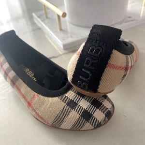 Burberry Toddler Girl ‘Grace’ Vintage Check Ballerina Flats Excellent Condition